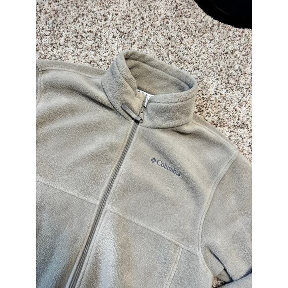 Men’s Columbia long sleeve fleece/jacket Men's Size Medium, Tan/Cream colored - Picture 10 of 10